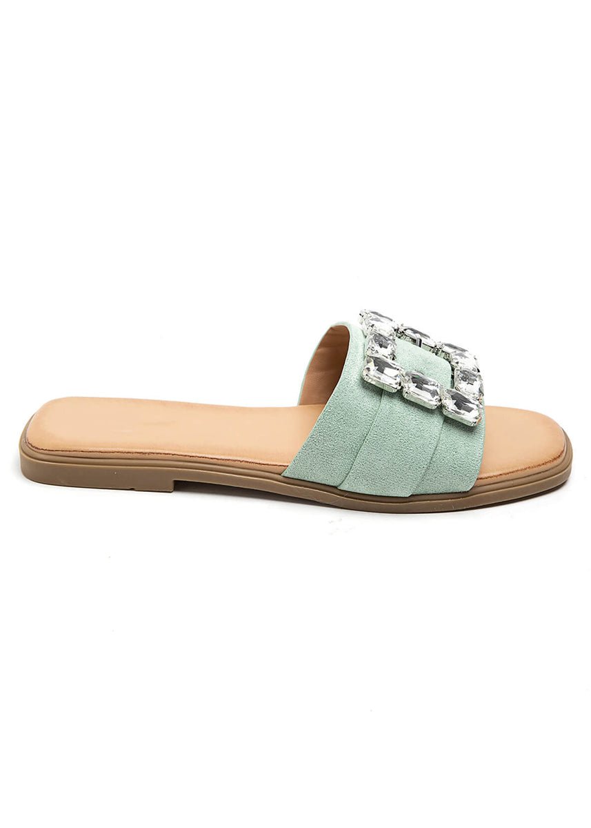 Slides mit Strass-Schnalle - NAHA
