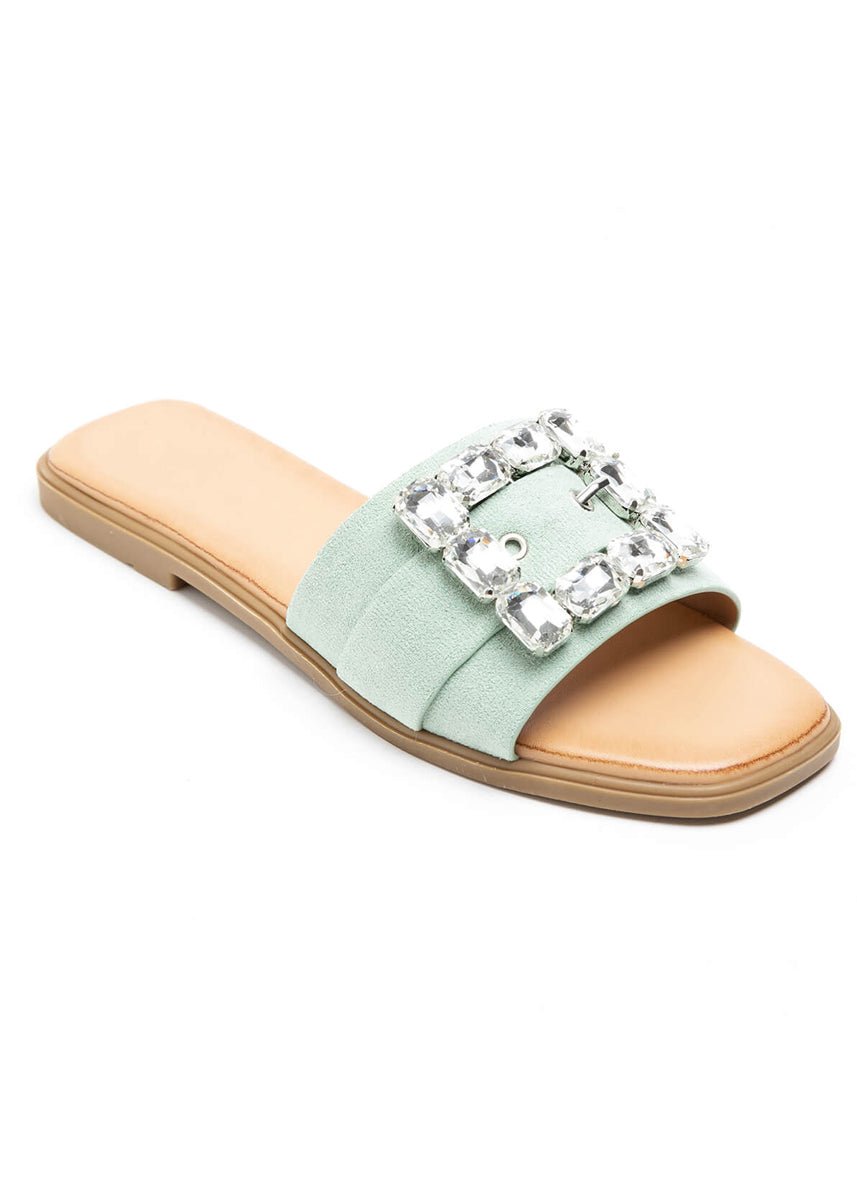 Slides mit Strass-Schnalle - NAHA