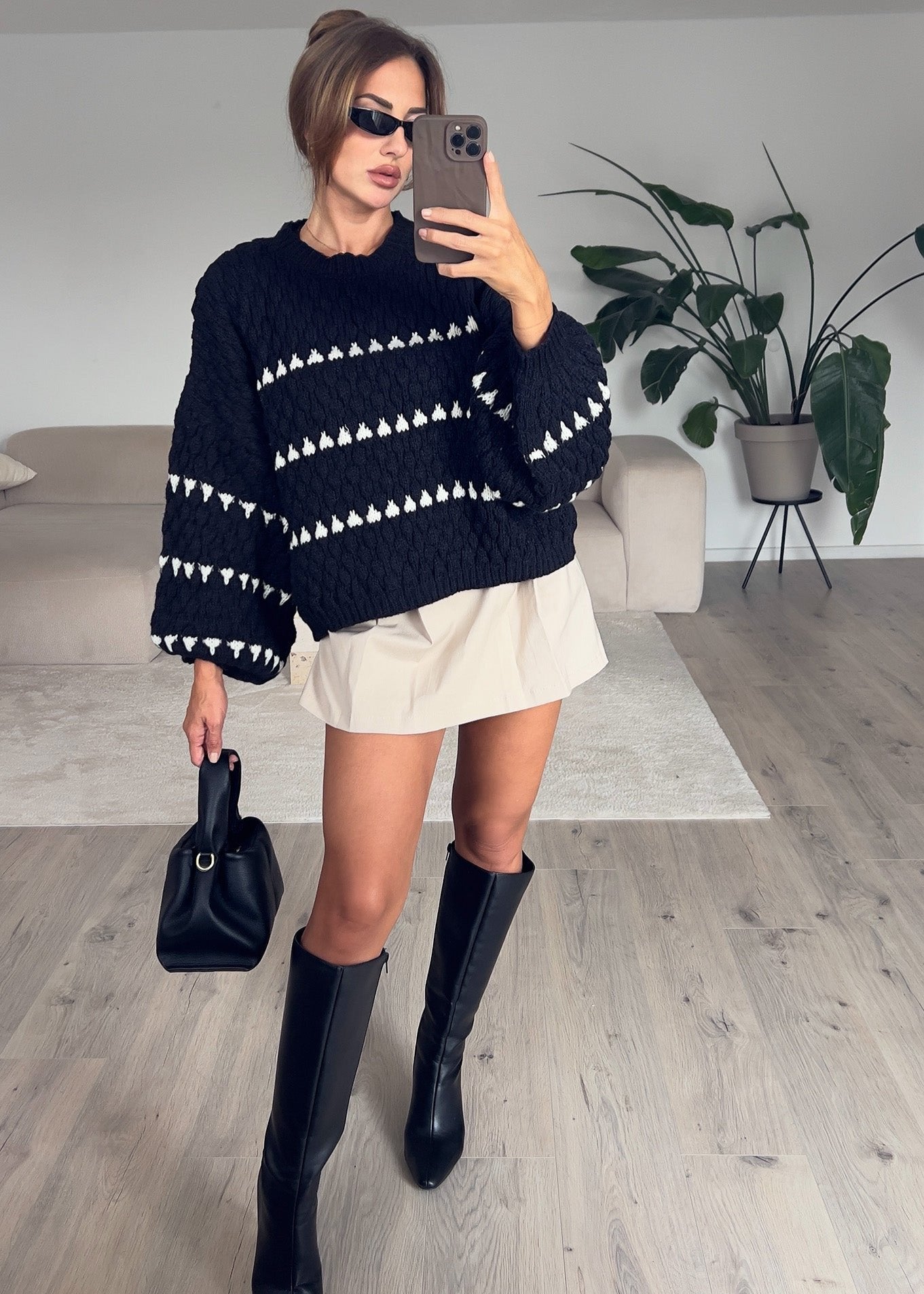Strickpullover mit Strukturmuster - NAHA