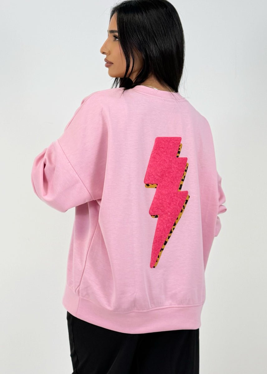 Sweatshirt mit Blitz-Applikation - NAHA