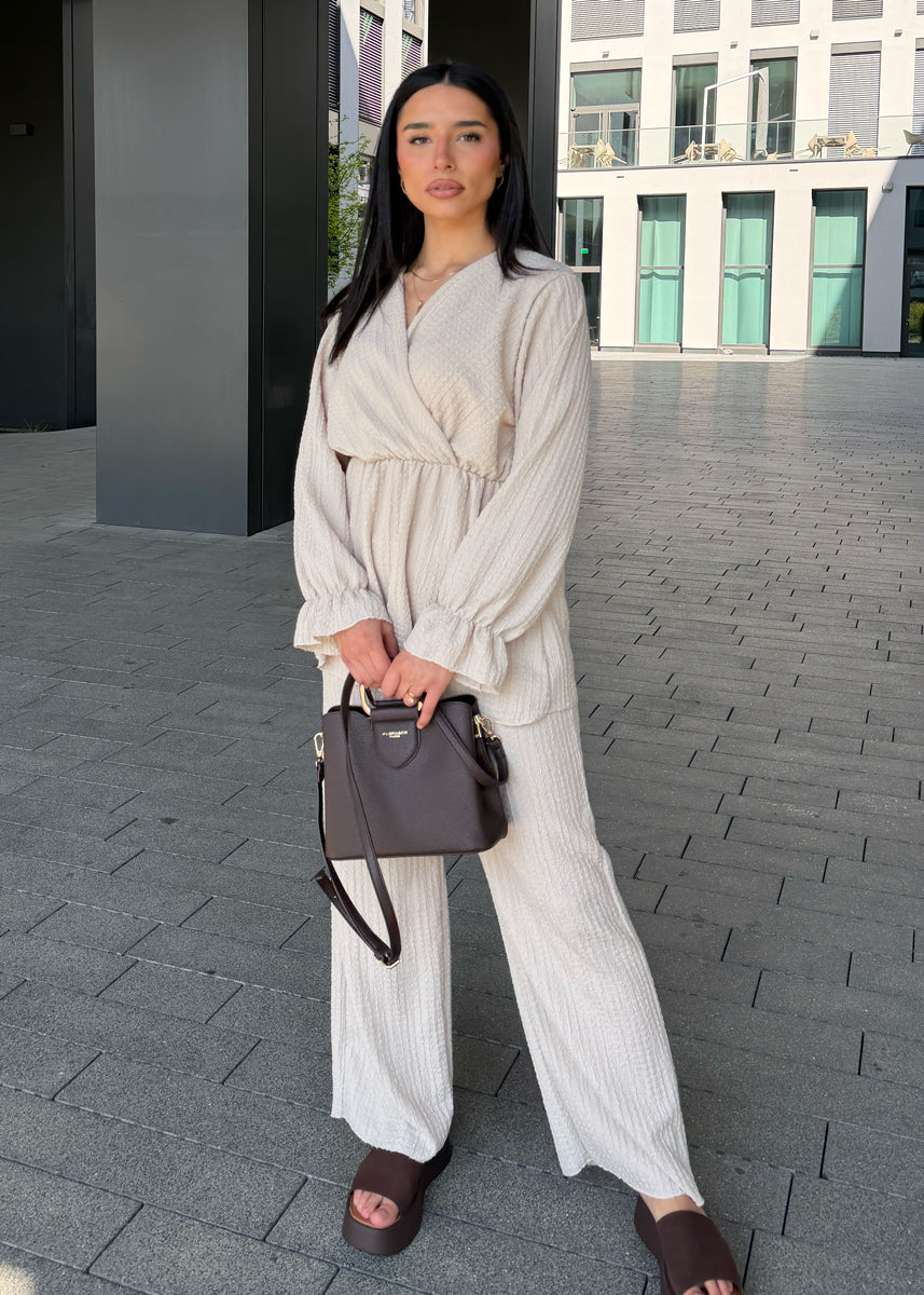 Set mit Wickeloberteil und elastischer Taille