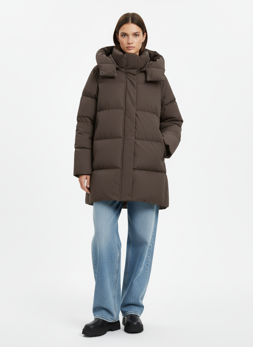 Steppjacke mit Kapuze