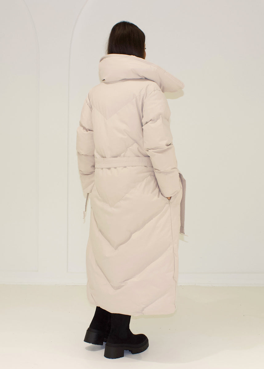 Steppmantel mit großem Kragen