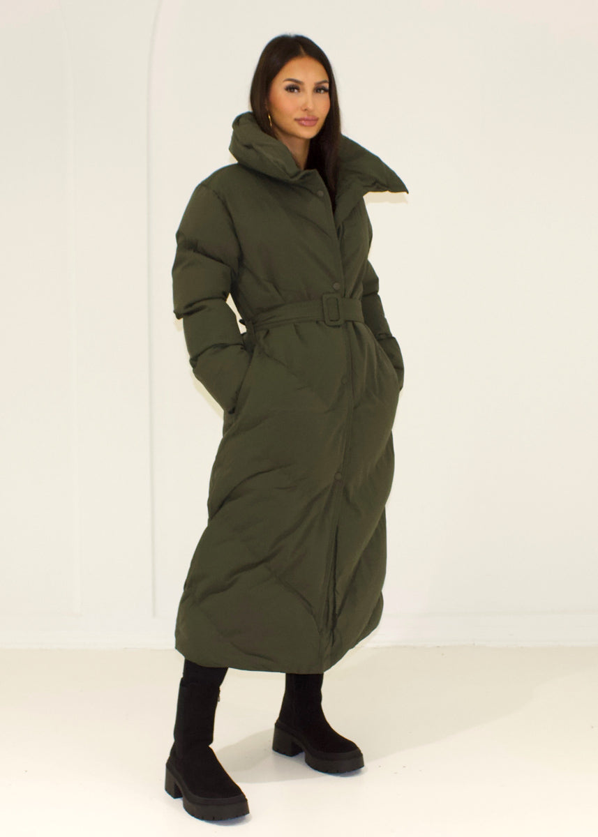Steppmantel mit großem Kragen