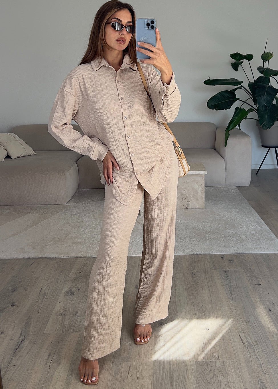Zweiteiler aus strukturiertem Stoff - NAHA