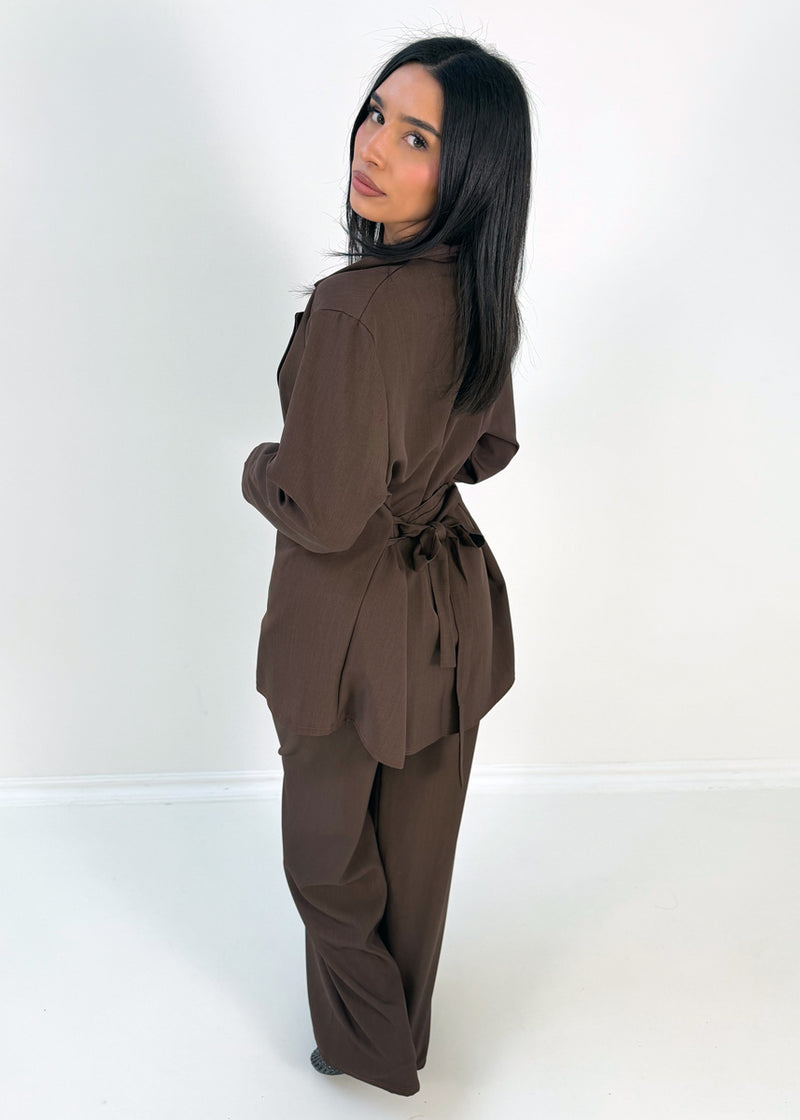 Blazer-Set mit Hose und Gürtel