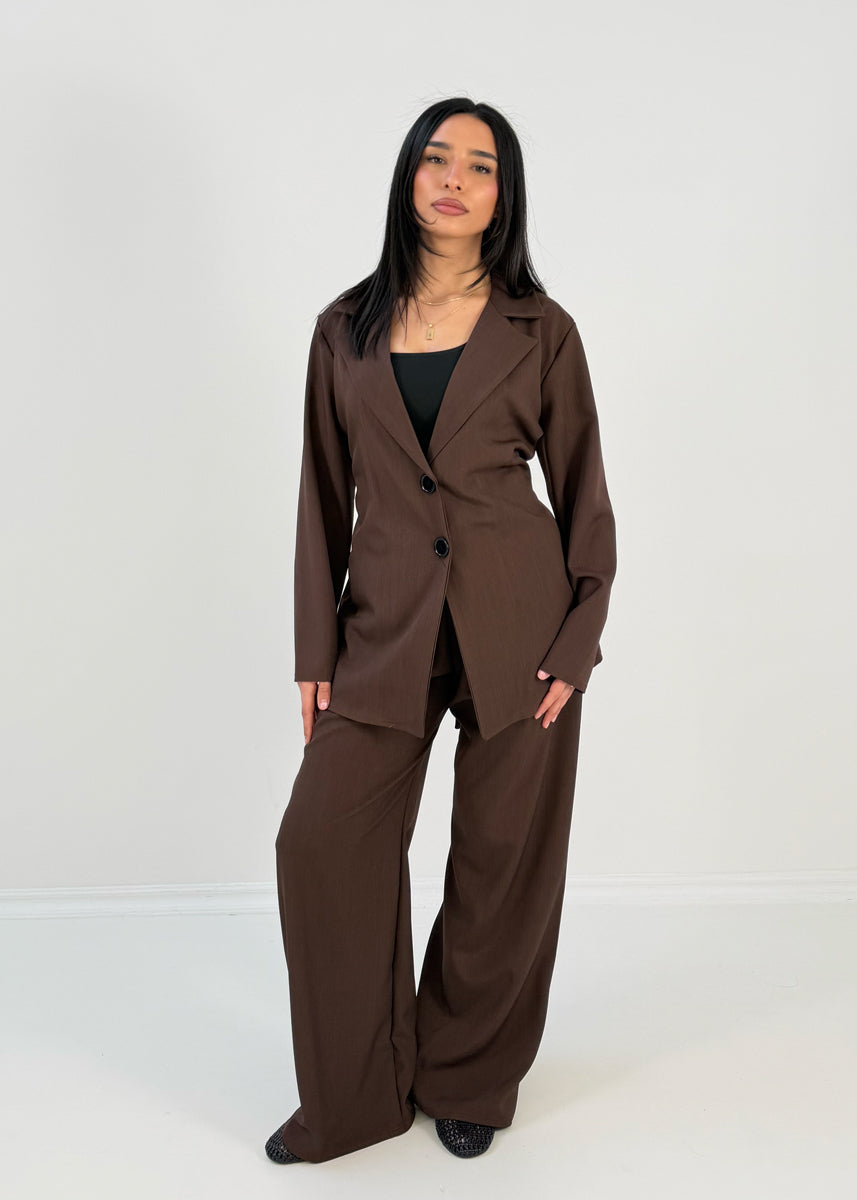 Blazer-Set mit Hose und Gürtel