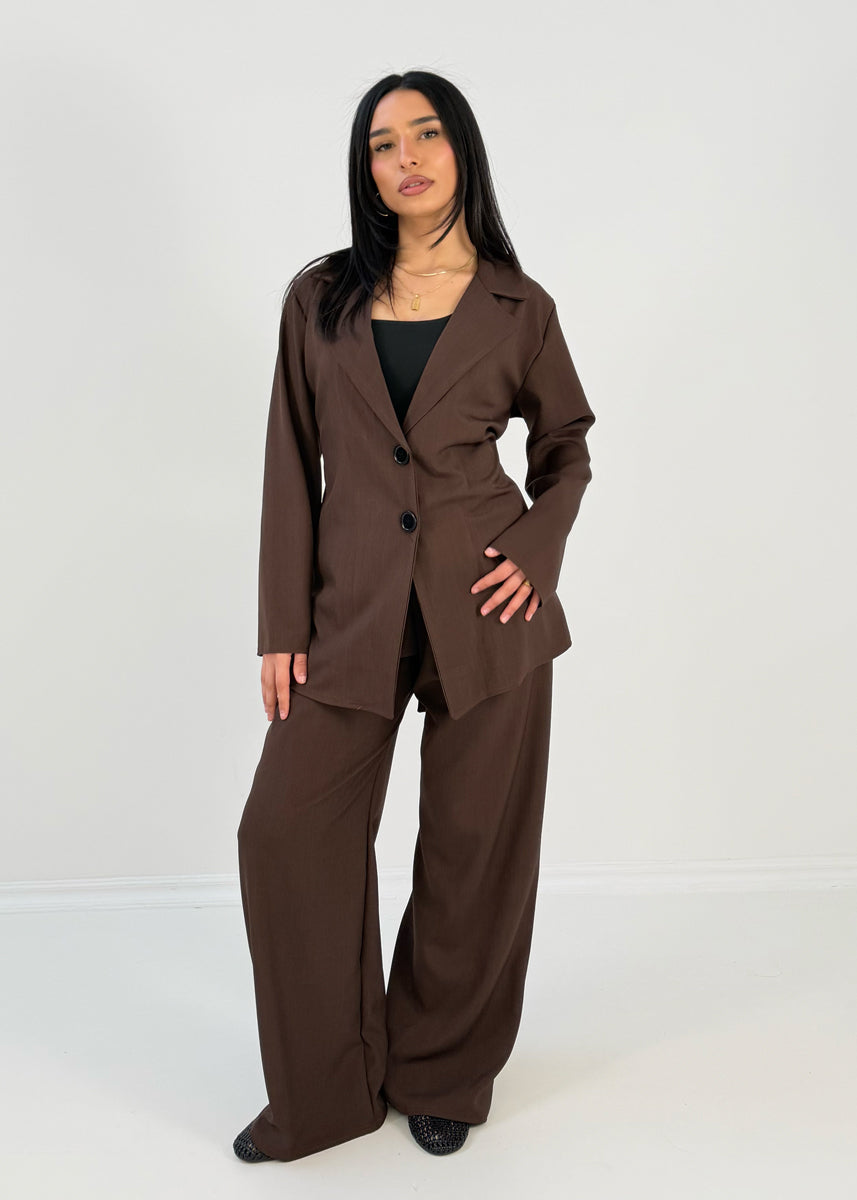 Blazer-Set mit Hose und Gürtel