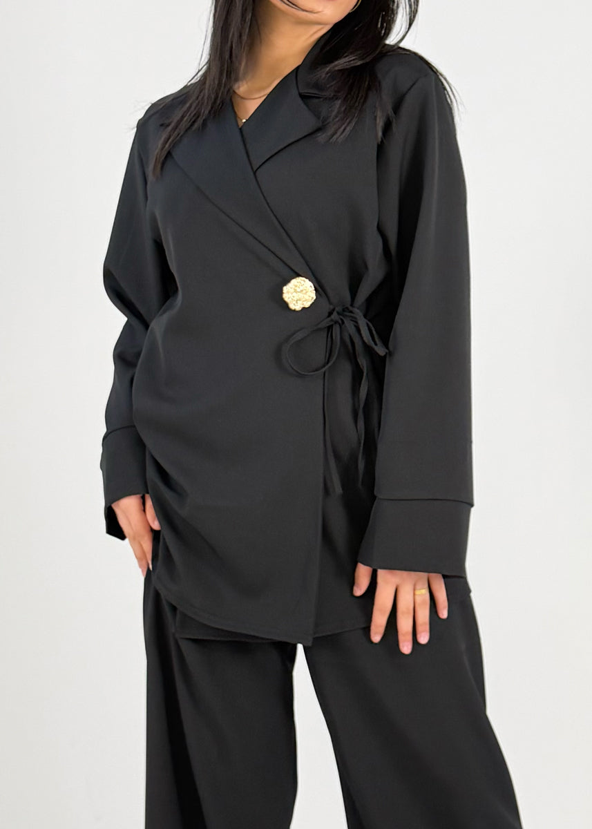 Blazer-Set mit Hose und Knopf
