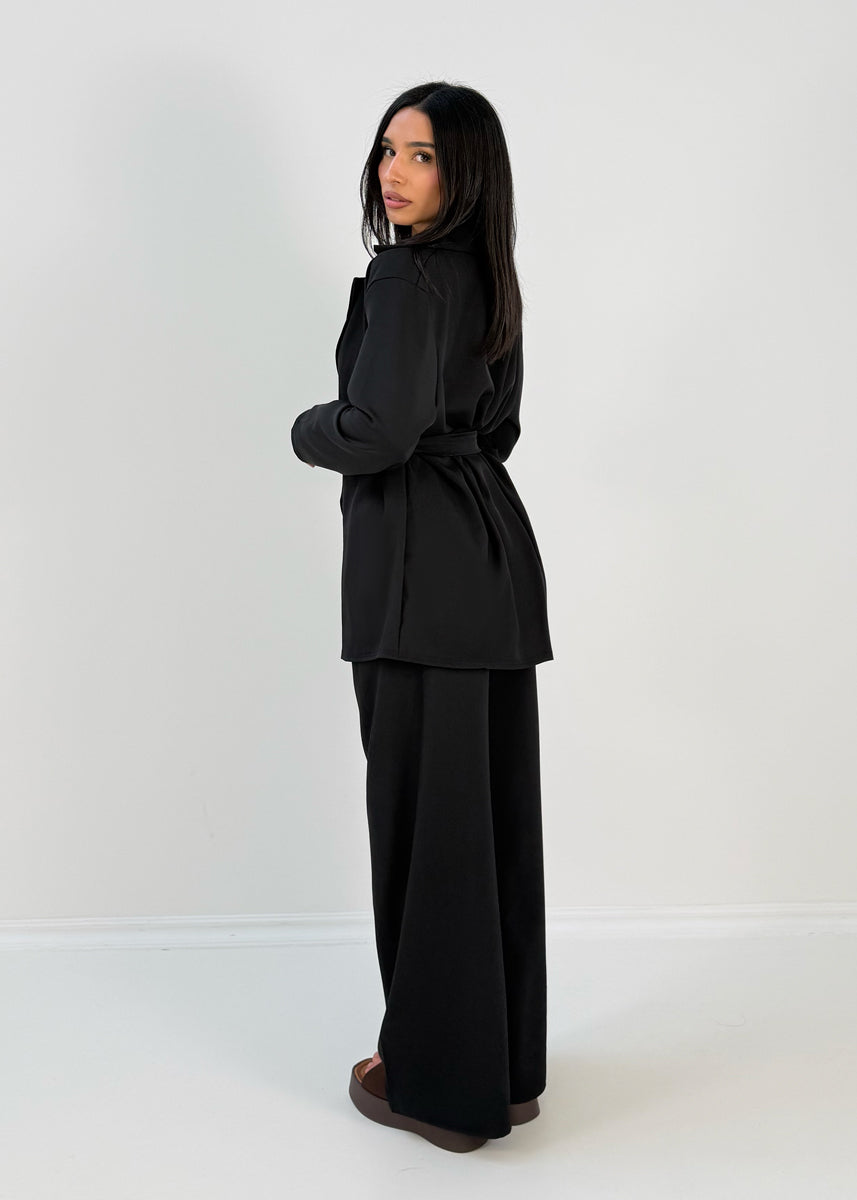 Blazer-Set mit Hose und Gürtel