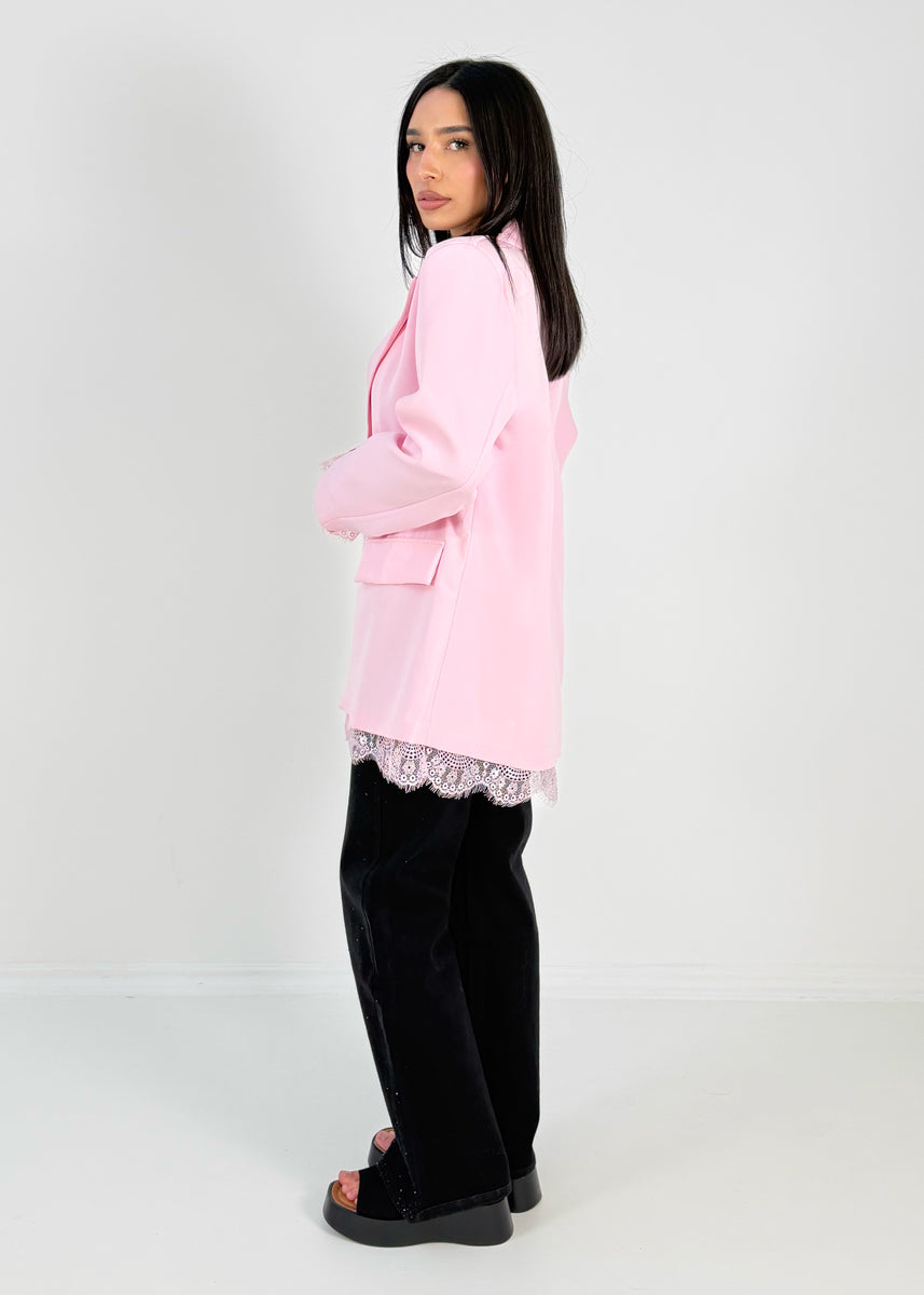 Blazer mit Spitzendetails