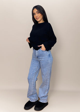 Jeans mit Strass-Details