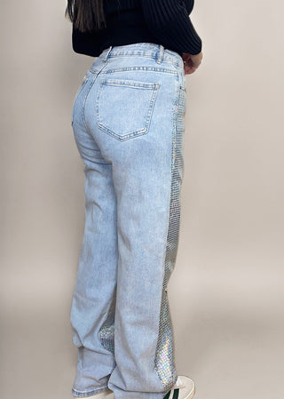 Jeans mit Pailletten