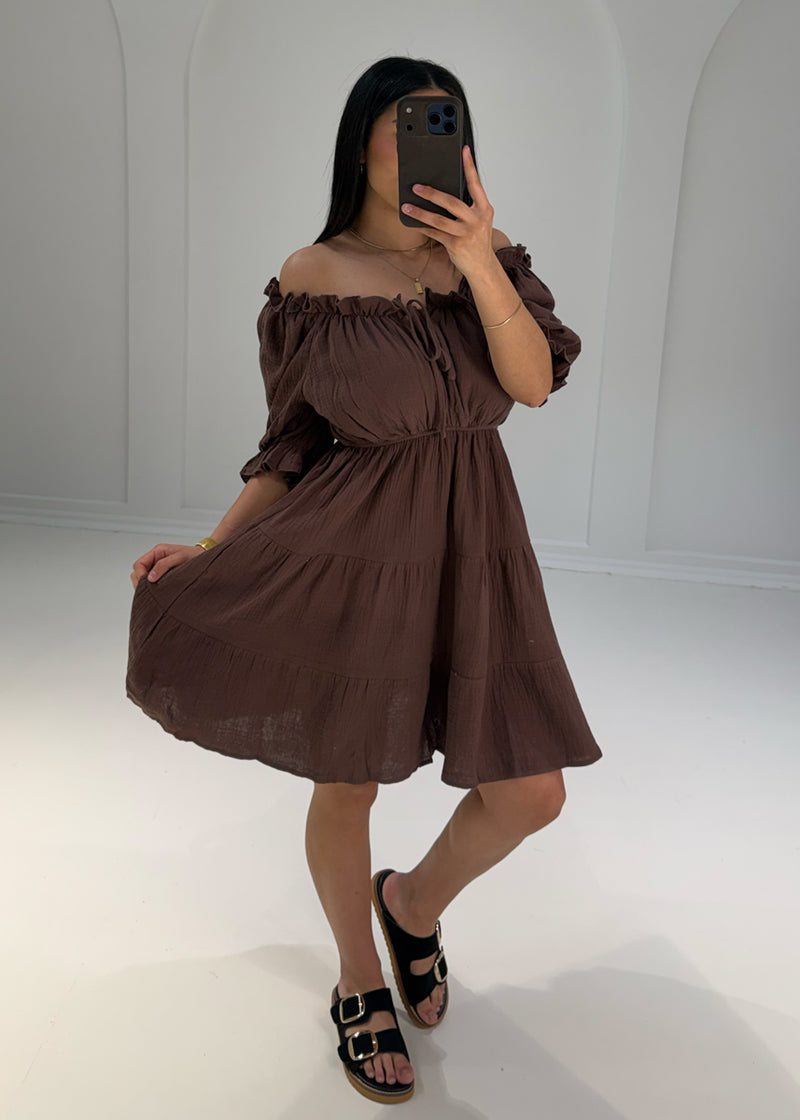 Kurzes Musselin Kleid
