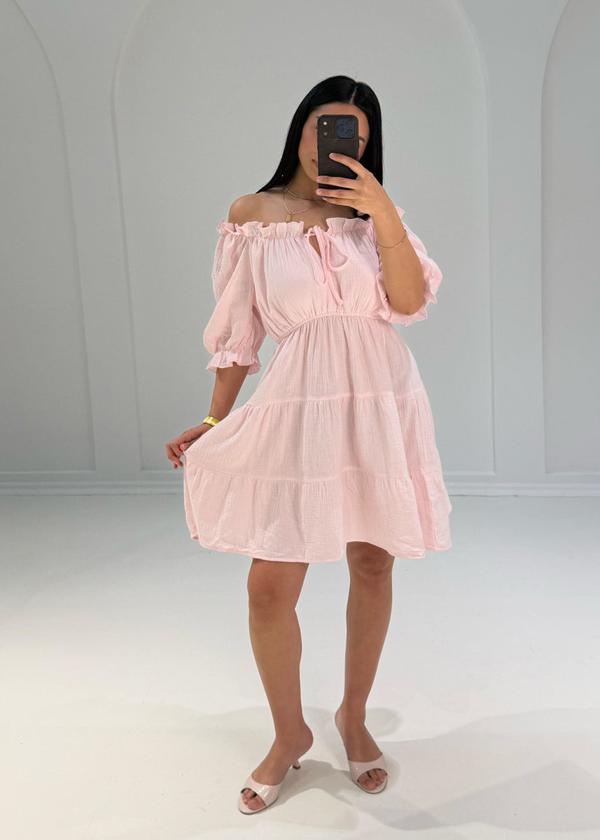 Kurzes Musselin Kleid