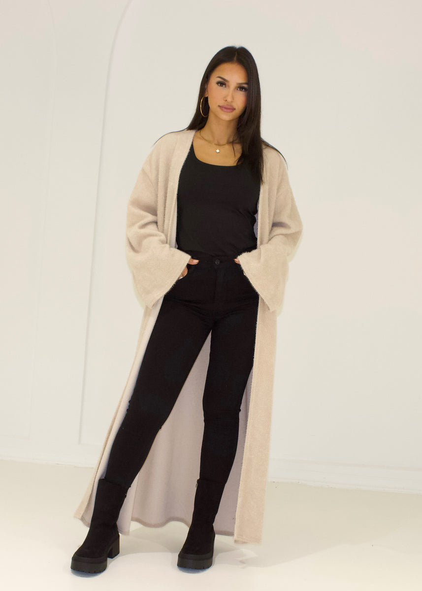 Langer Damen Strickcardigan