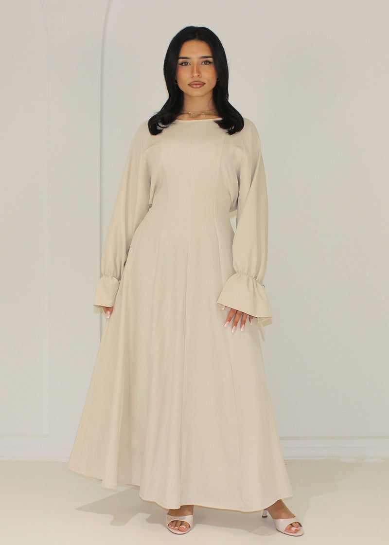 Maxi-Kleid mit Bindeband hinten