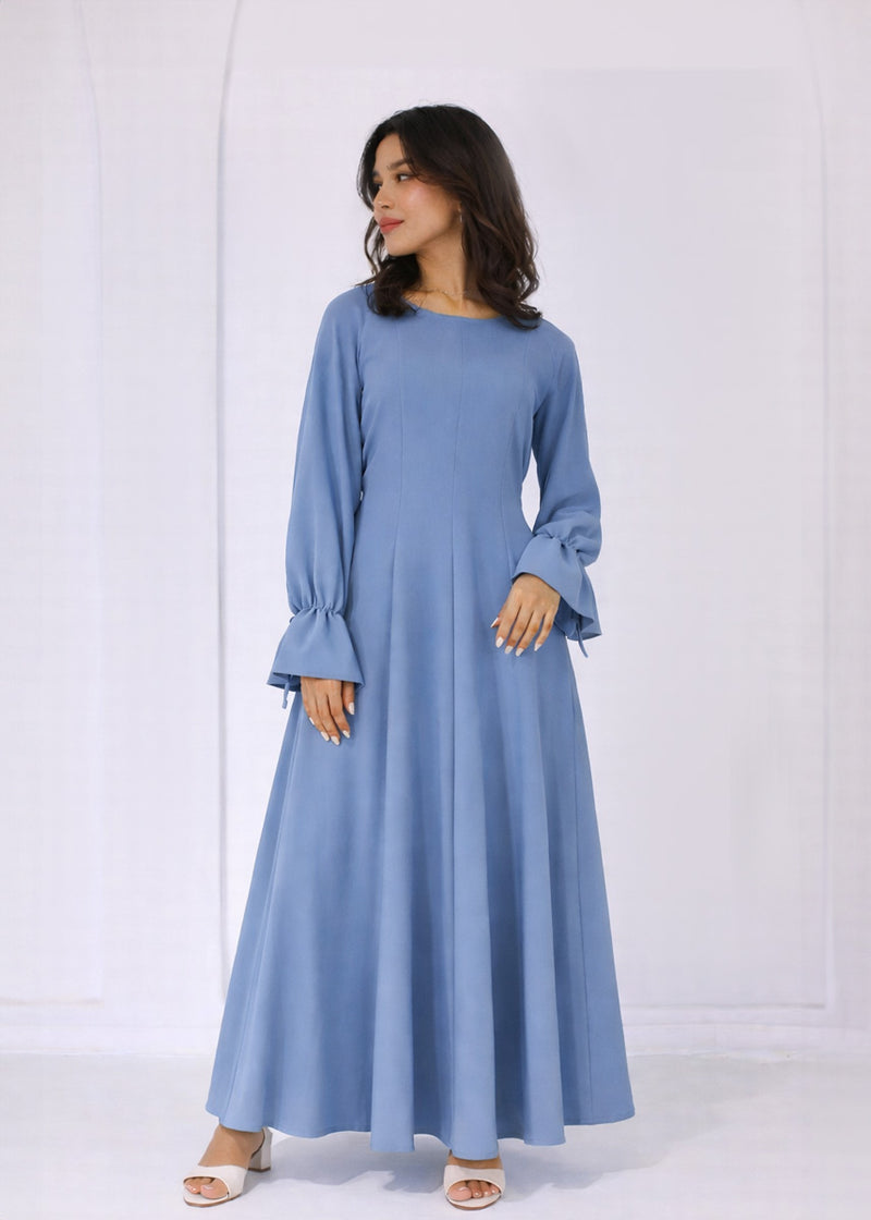 Maxi-Kleid mit Bindeband hinten