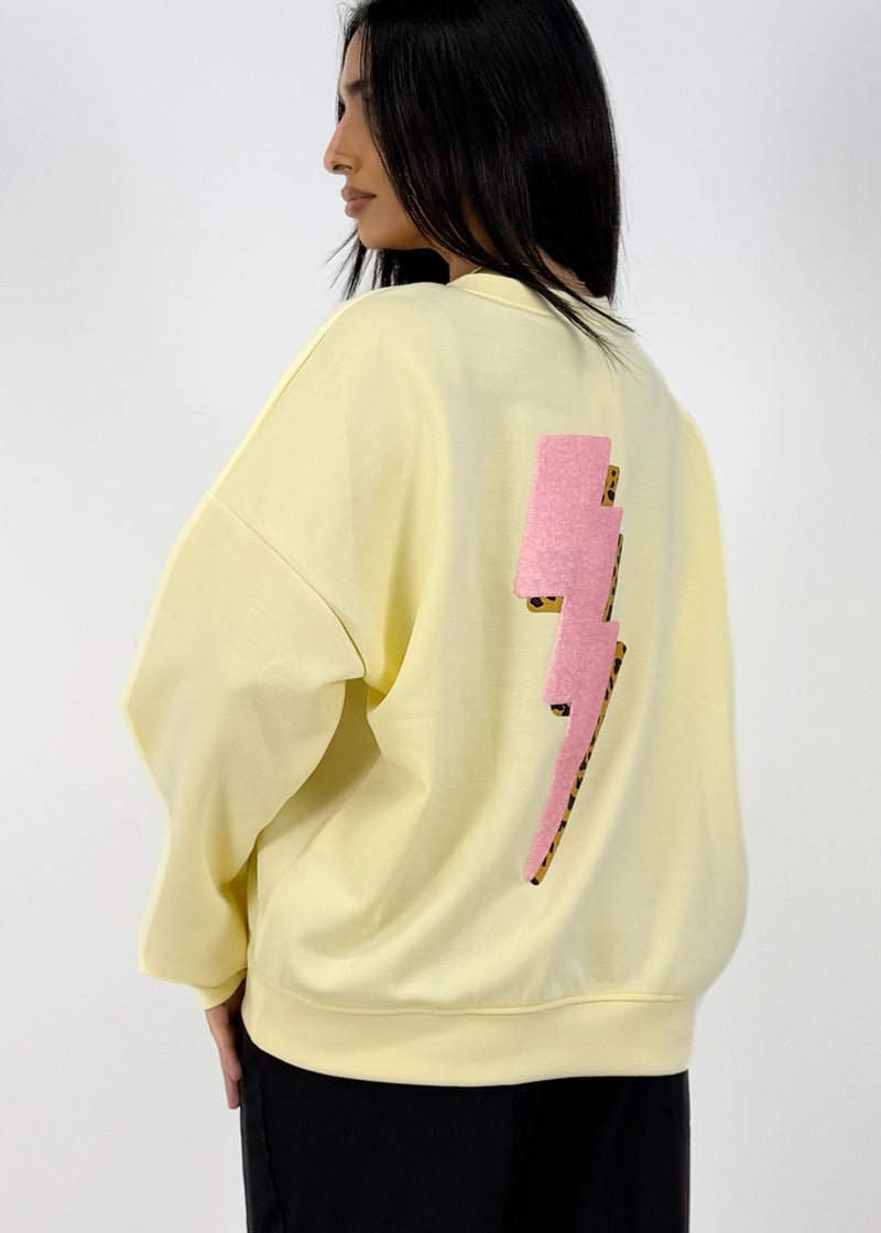 Sweatshirt mit Blitz-Applikation