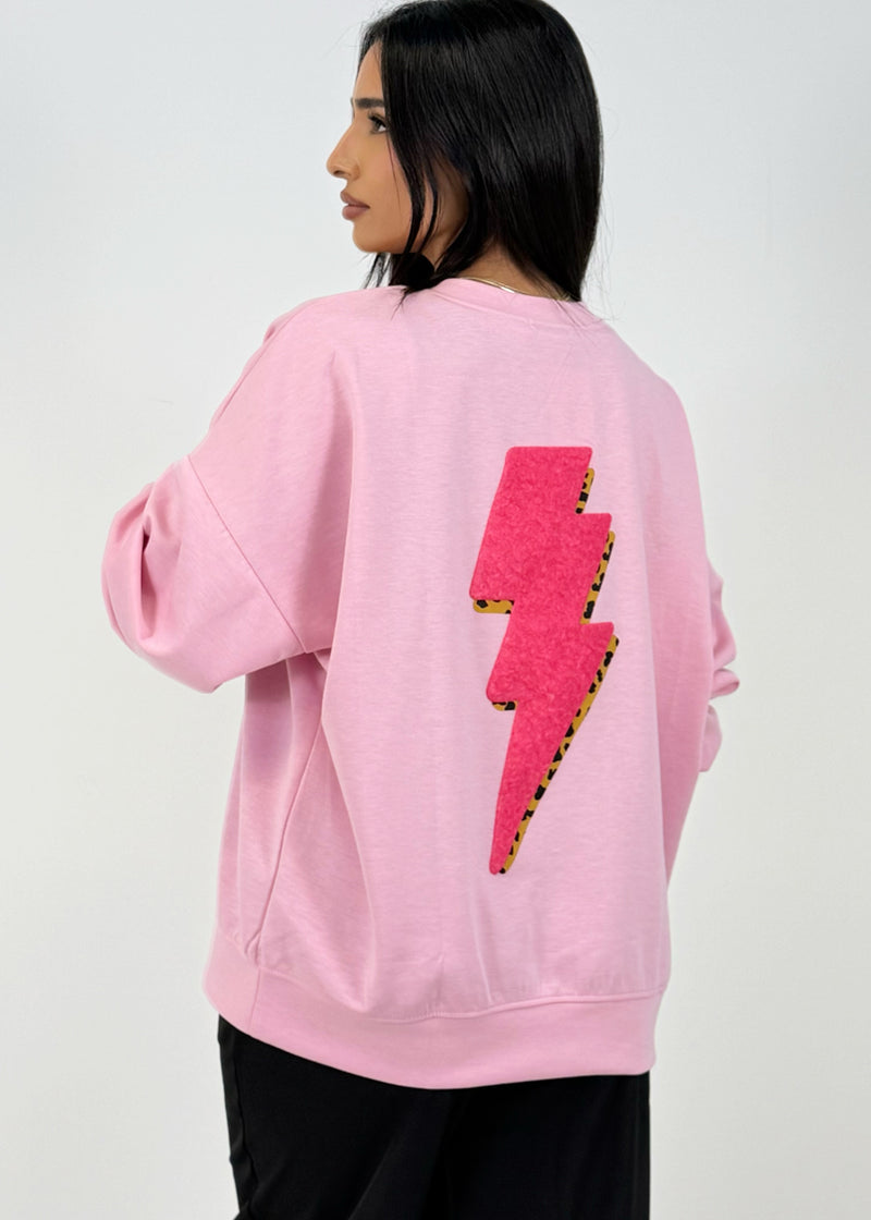 Sweatshirt mit Blitz-Applikation