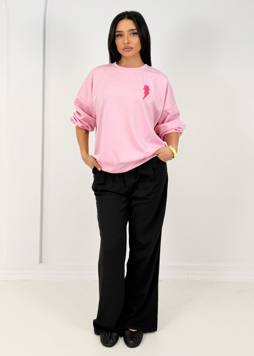 Sweatshirt mit Blitz-Applikation