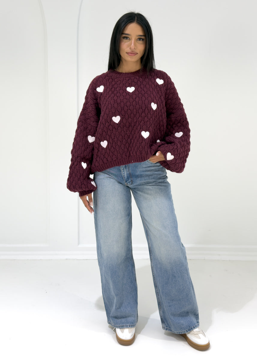 Pullover mit Herz-Muster