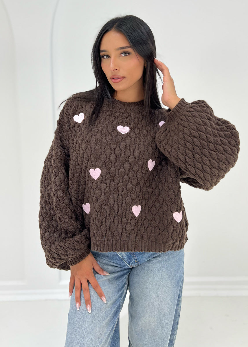 Pullover mit Herz-Muster