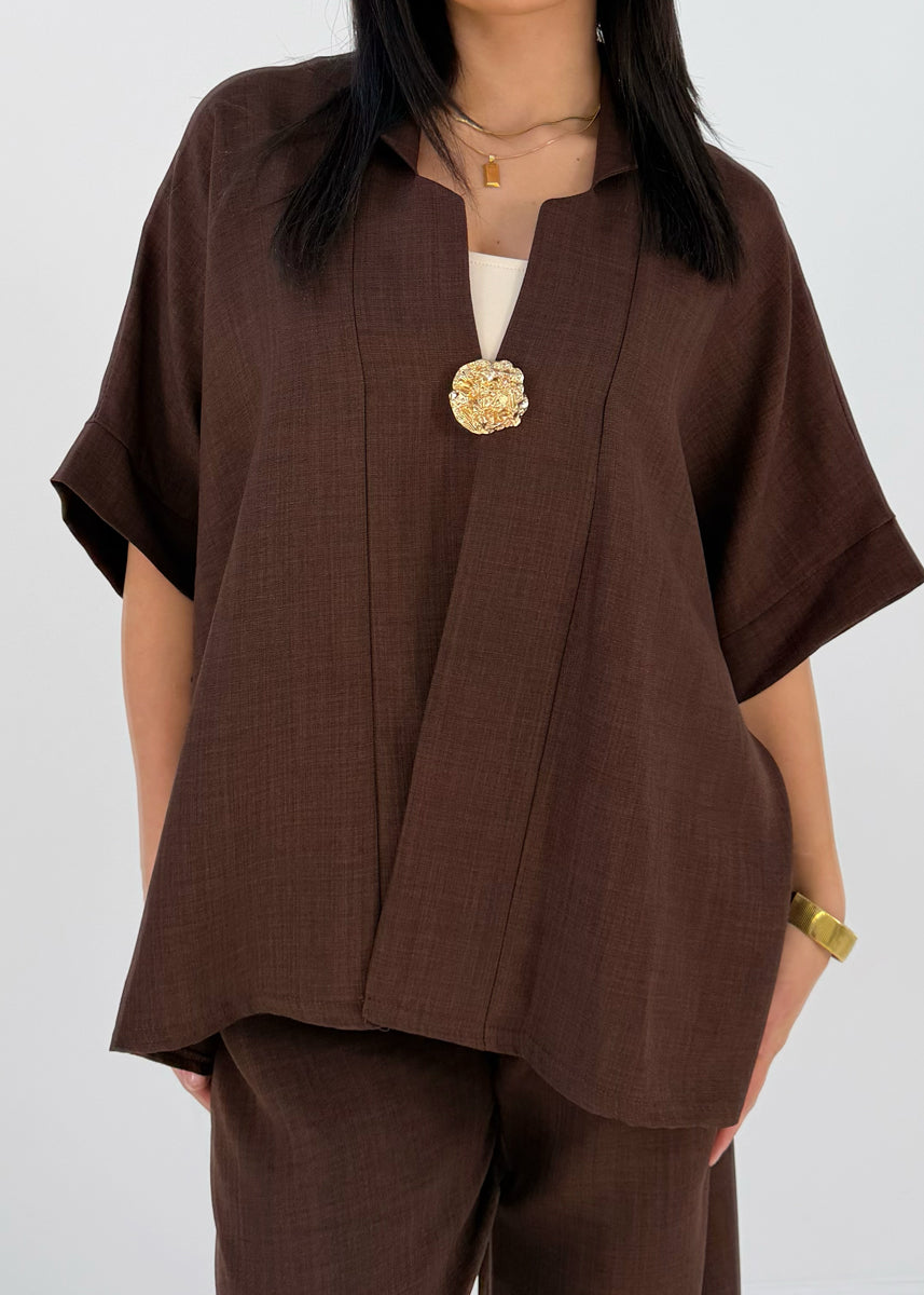 Set mit Oversize-Oberteil und weiter Hose