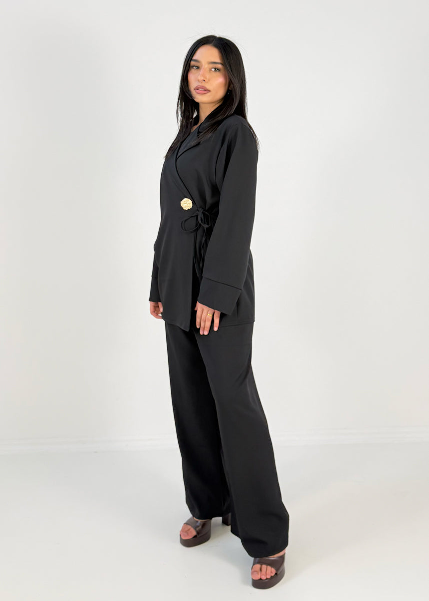 Blazer-Set mit Hose und Knopf