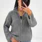 Strickjacke mit Reißverschluss