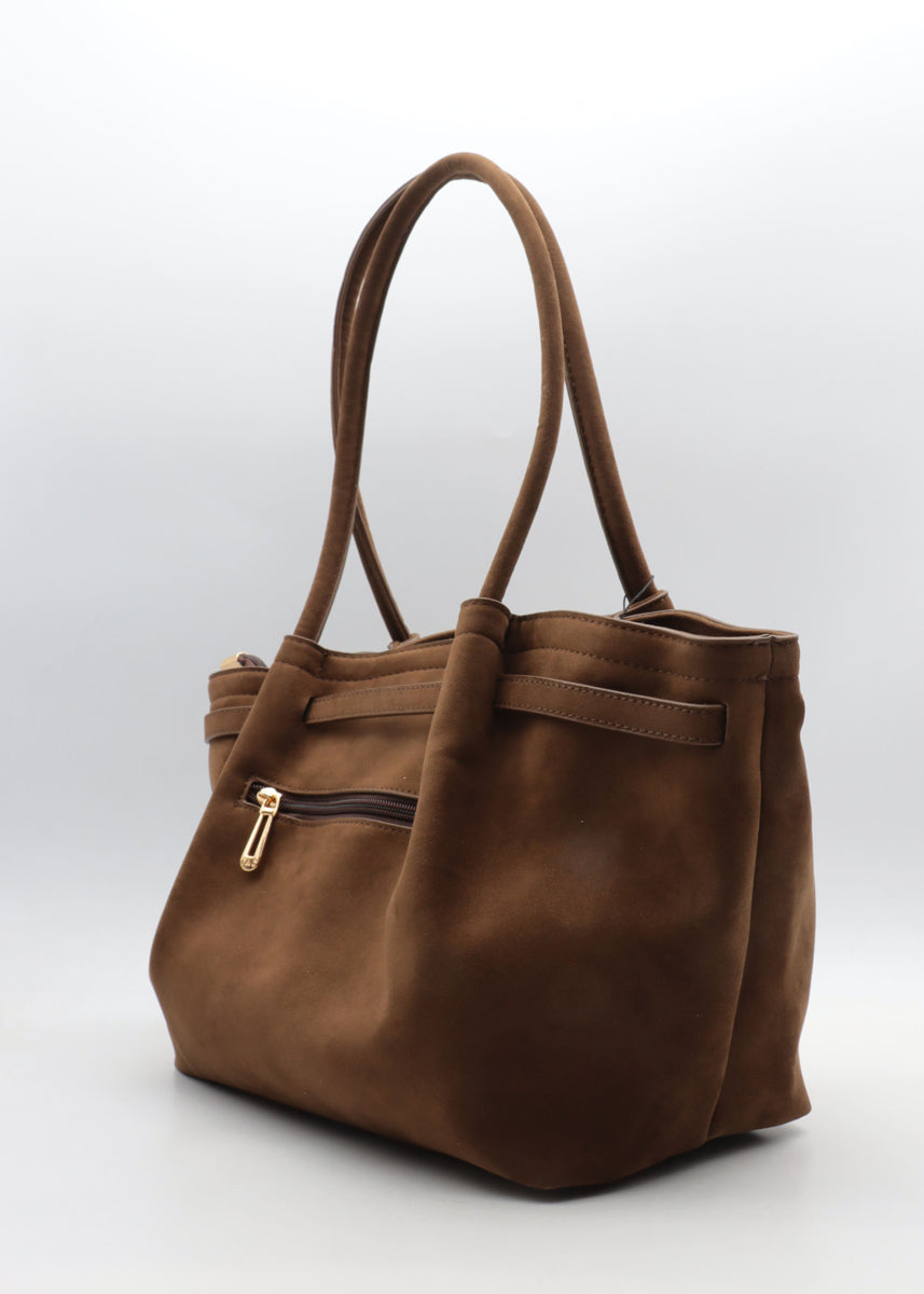 Schultertasche in Lederoptik
