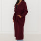 Oversized Trenchcoat Bordeaux mit Gürtel