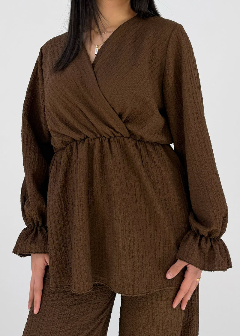 Set mit Wickeloberteil und elastischer Taille