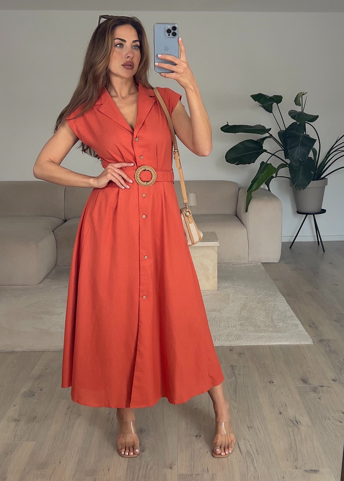 Ärmelloses Hemdkleid - NAHA