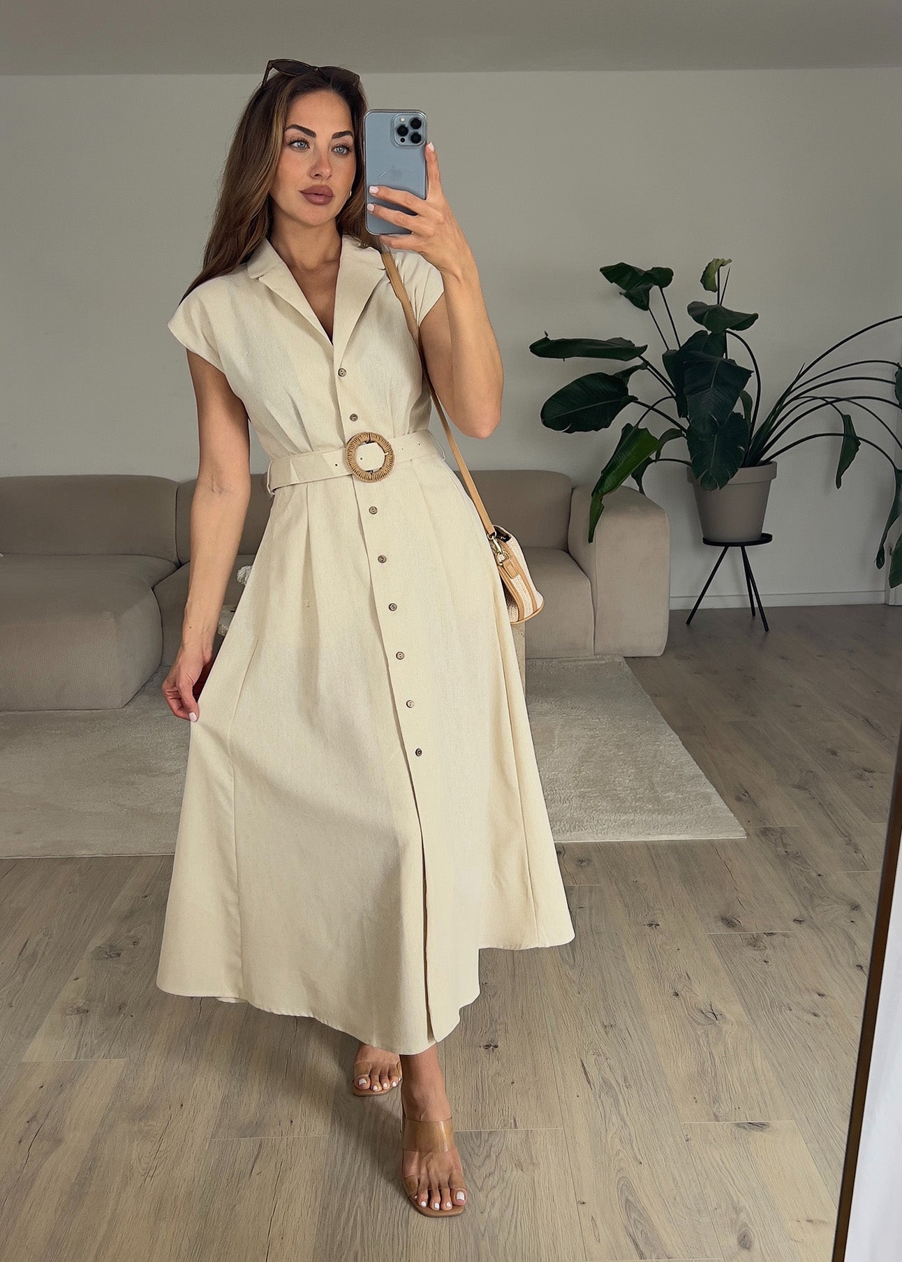 Ärmelloses Hemdkleid - NAHA