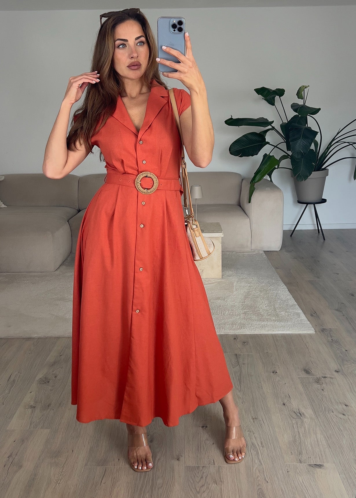 Ärmelloses Hemdkleid - NAHA