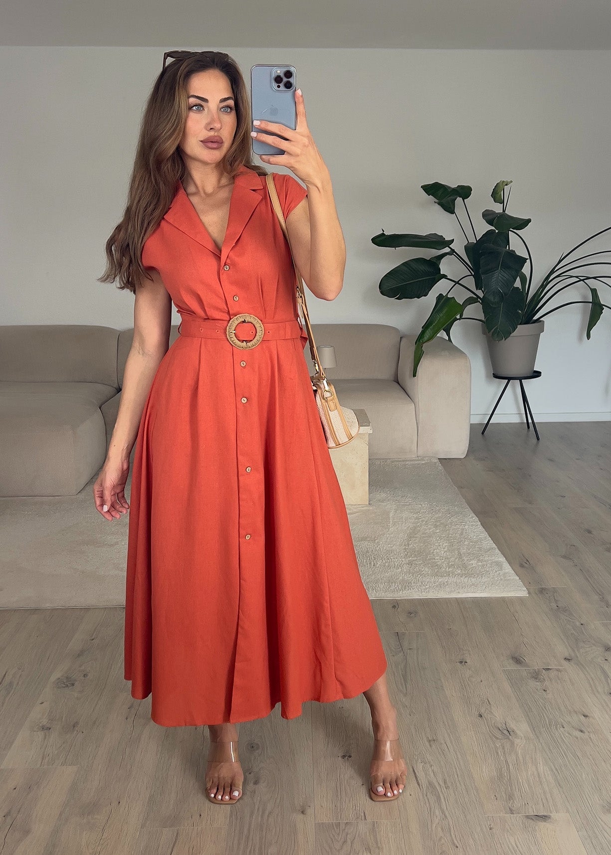 Ärmelloses Hemdkleid - NAHA