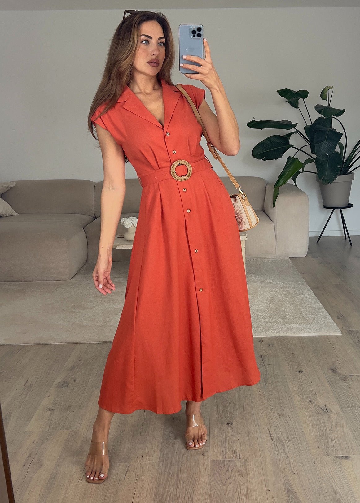 Ärmelloses Hemdkleid - NAHA