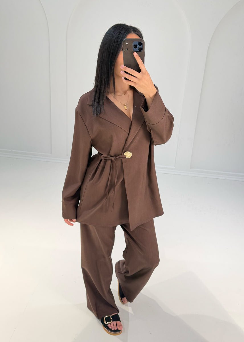 Blazer-Set mit Hose und Knopf - NAHA