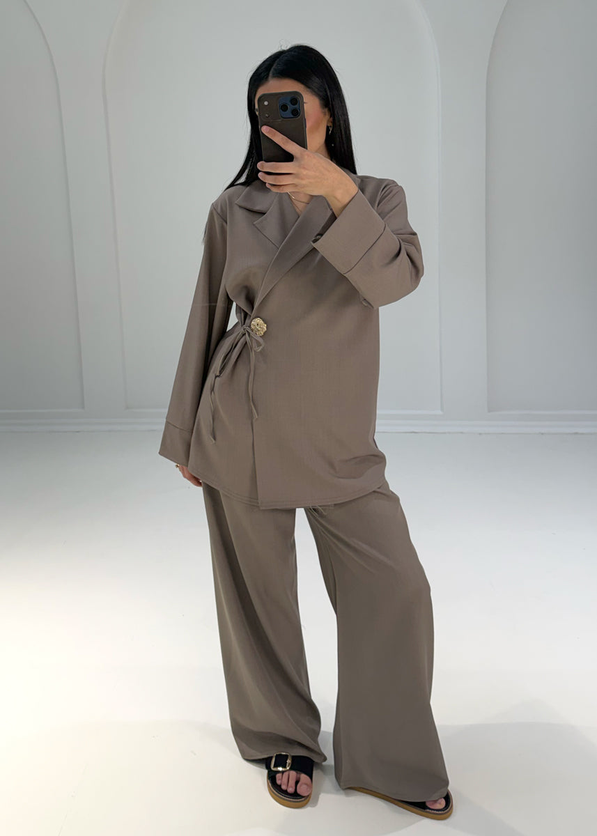 Blazer-Set mit Hose und Knopf