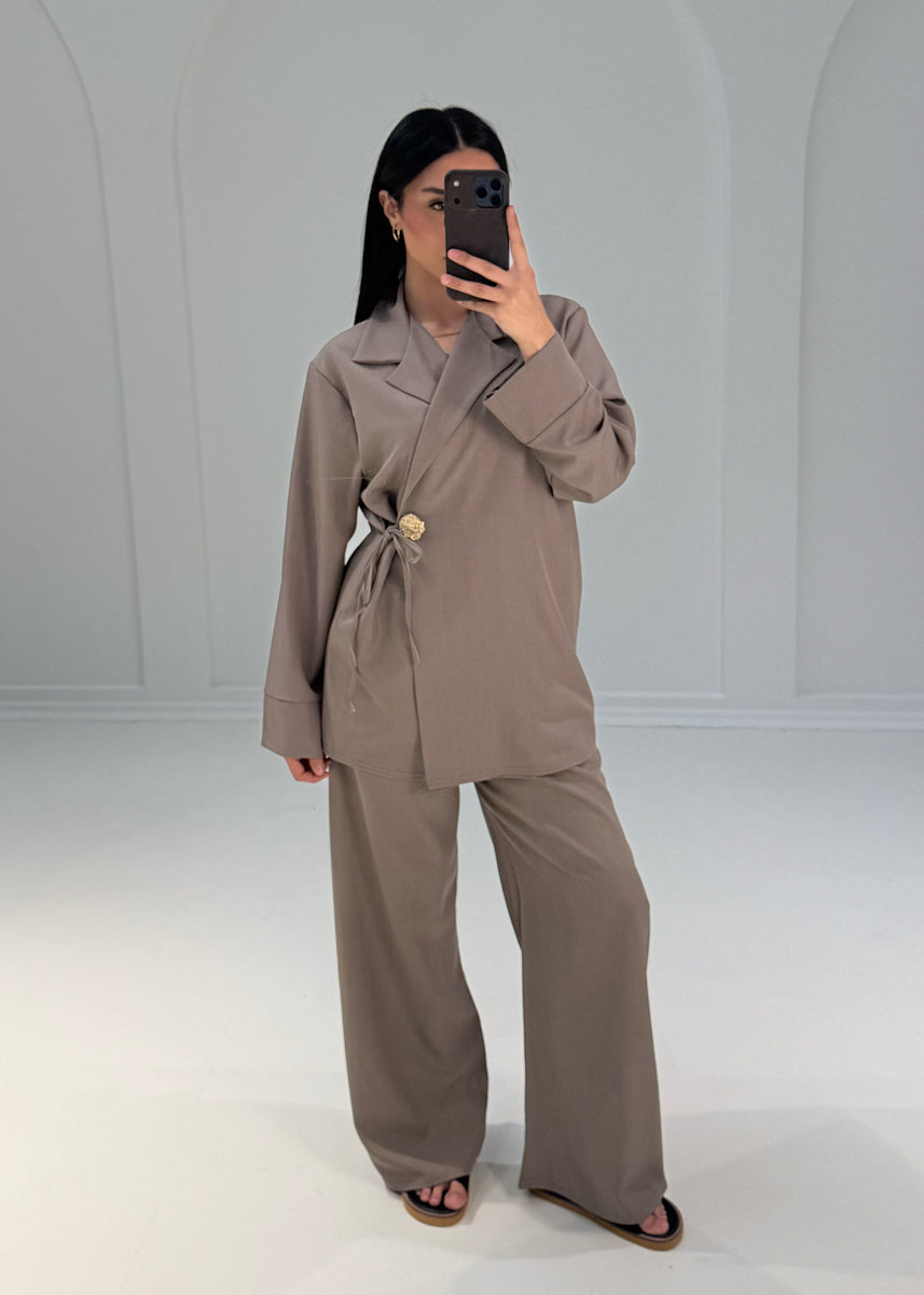 Blazer-Set mit Hose und Knopf