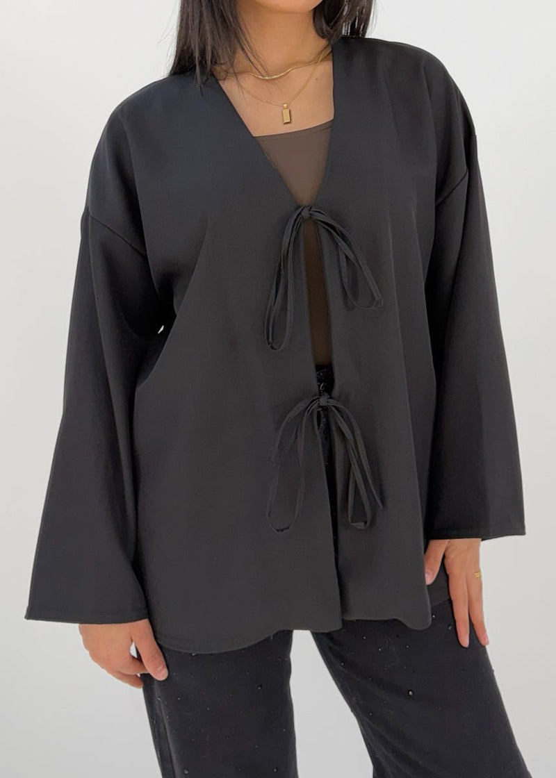 Bluse mit Bindebändern - NAHA