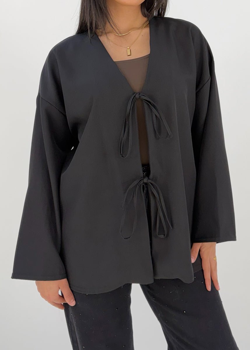 Bluse mit Bindebändern - NAHA