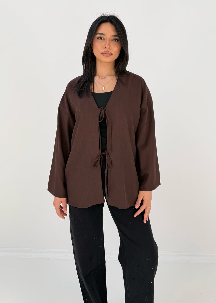 Bluse mit Bindebändern - NAHA