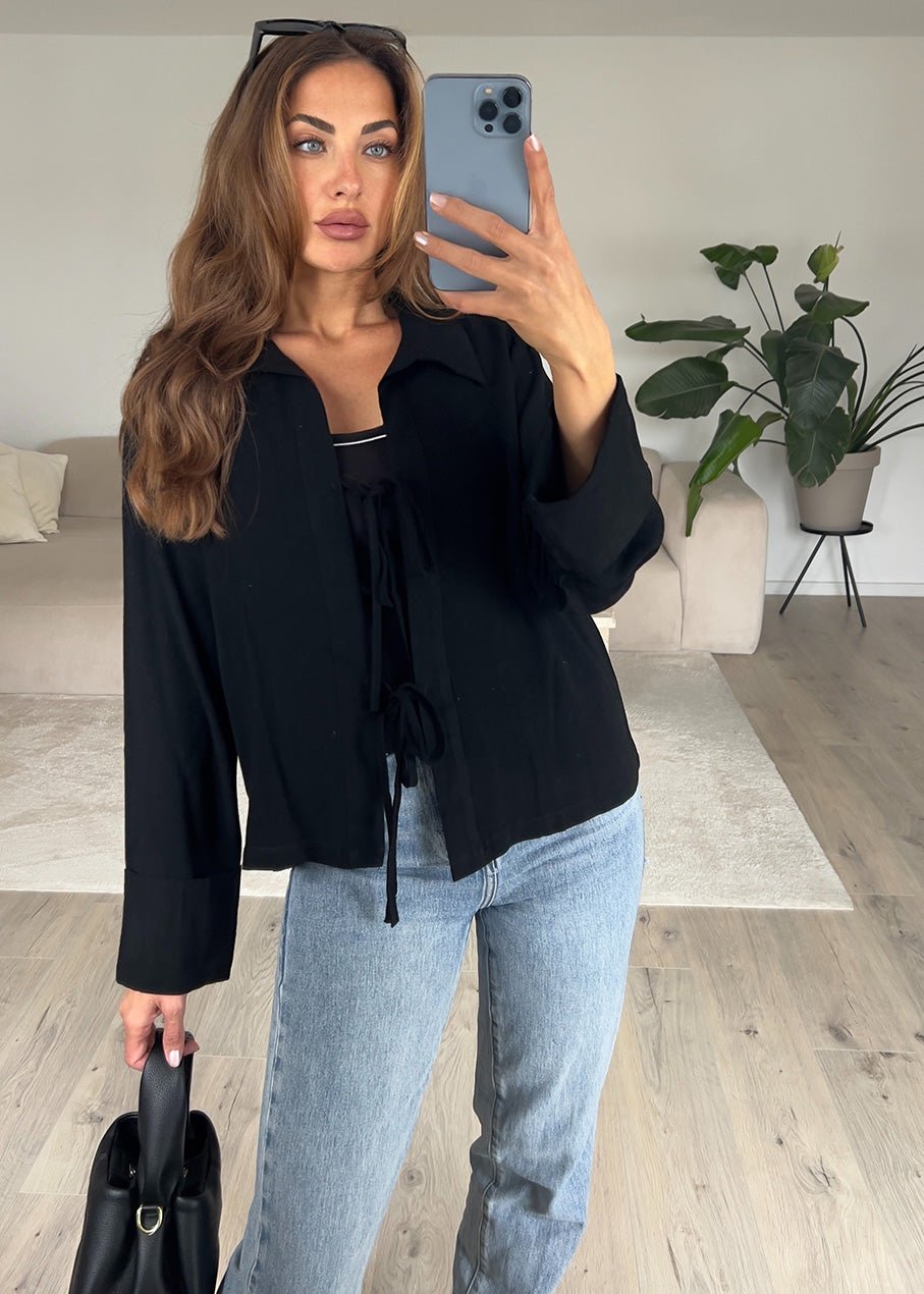 Bluse mit Schleifen - NAHA