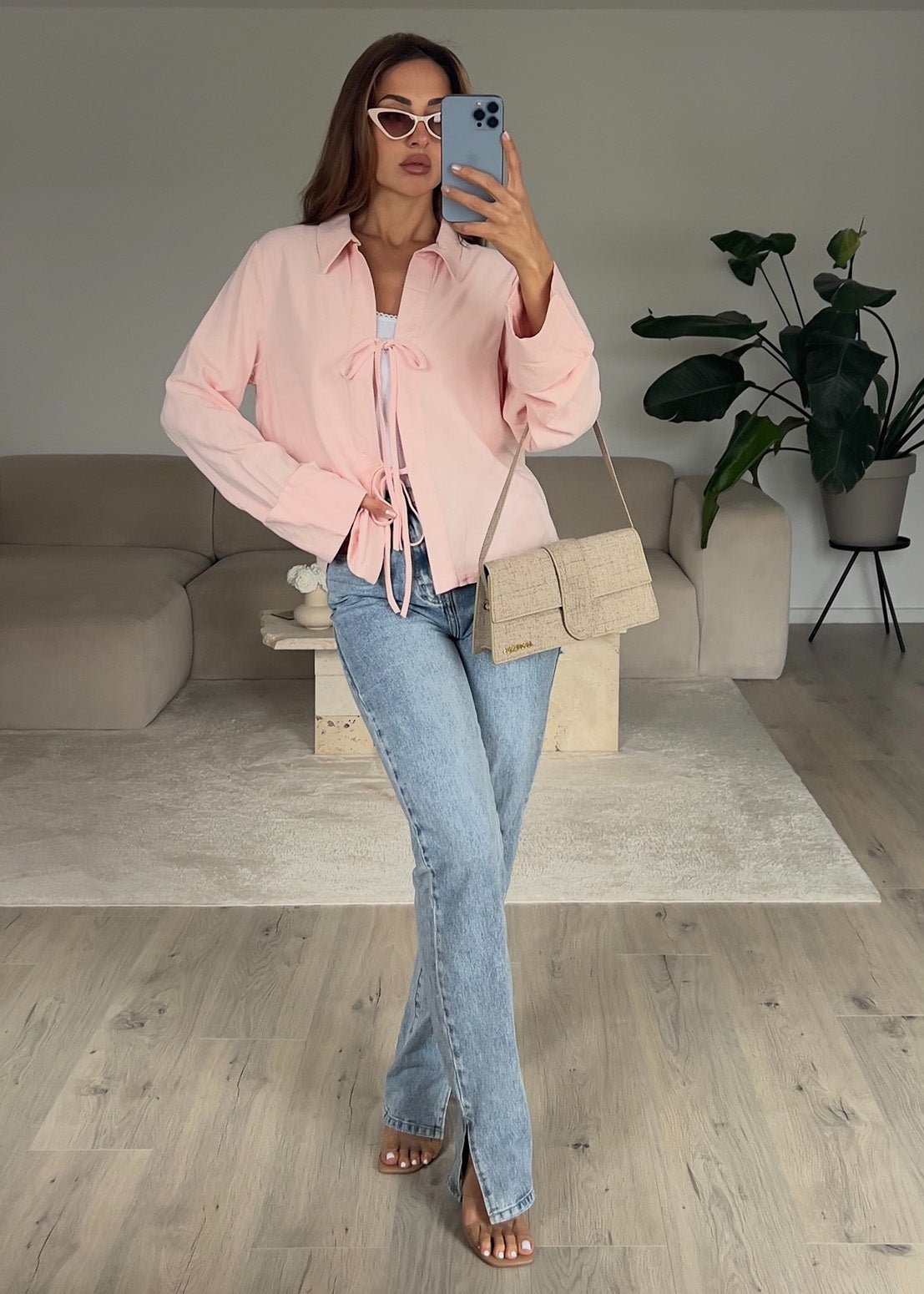 Bluse mit Schleifen - NAHA