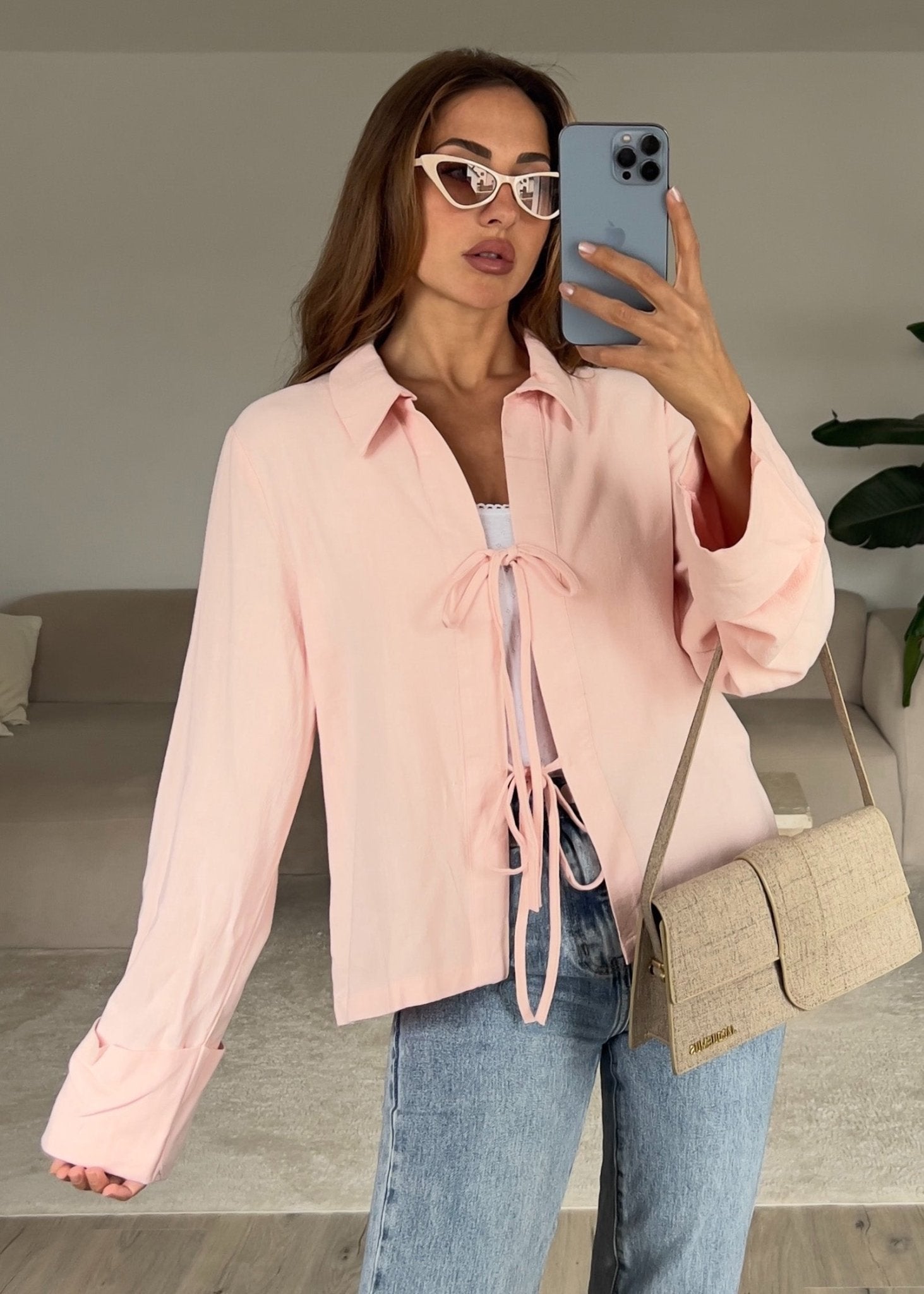 Bluse mit Schleifen - NAHA