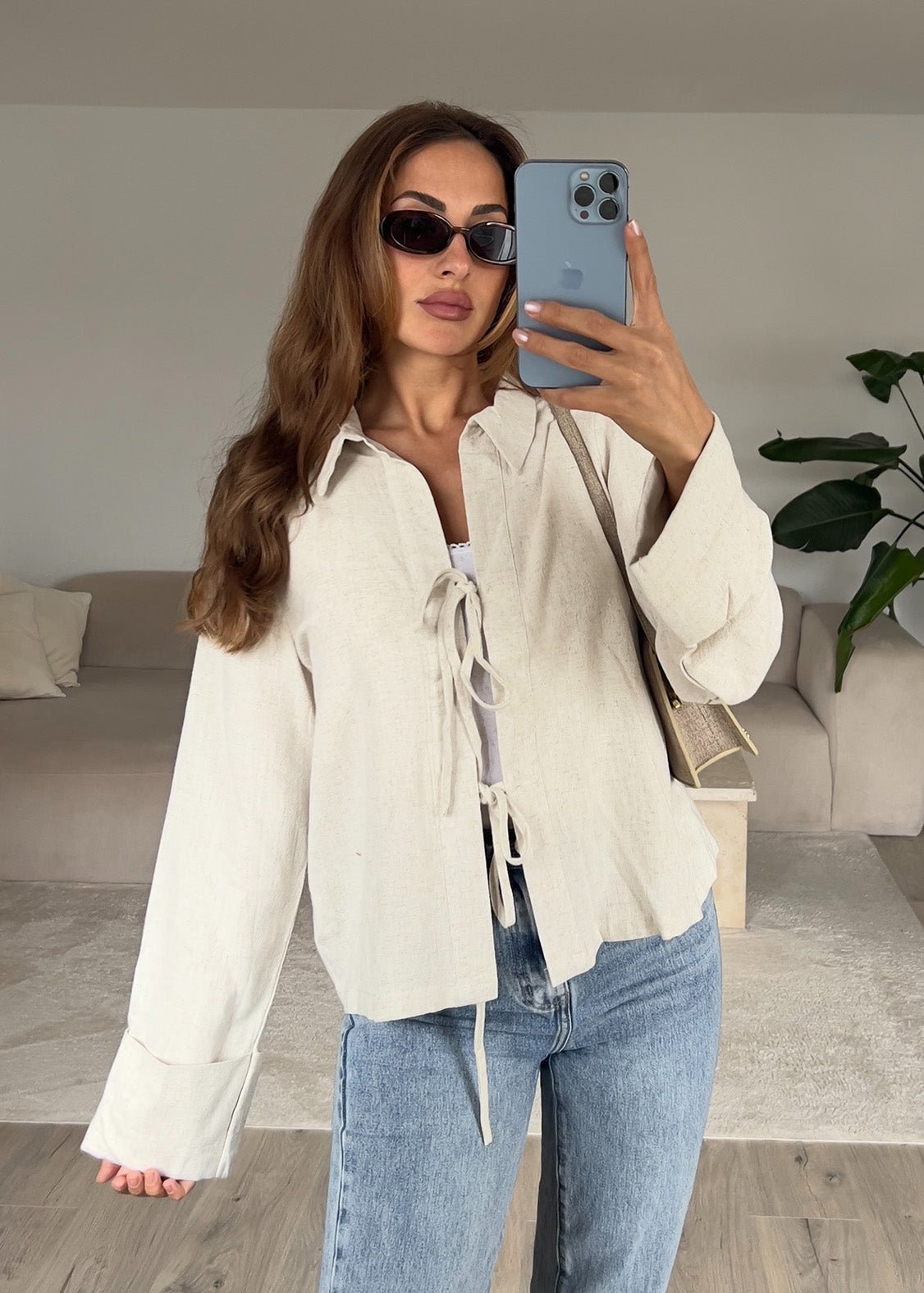 Bluse mit Schleifen - NAHA