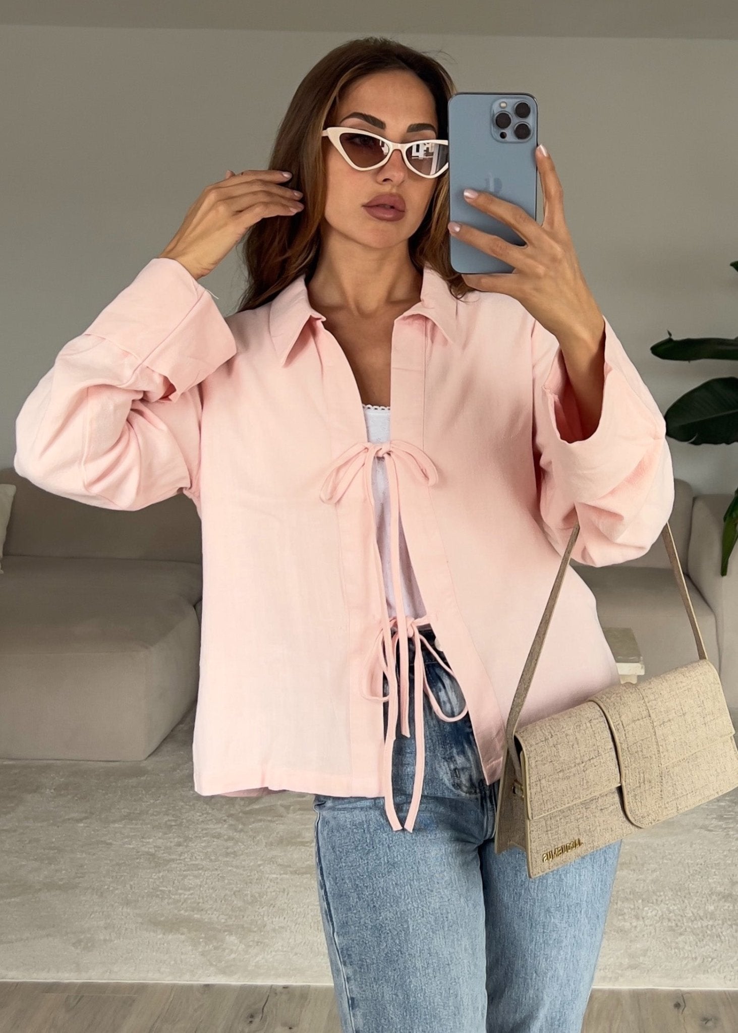 Bluse mit Schleifen - NAHA