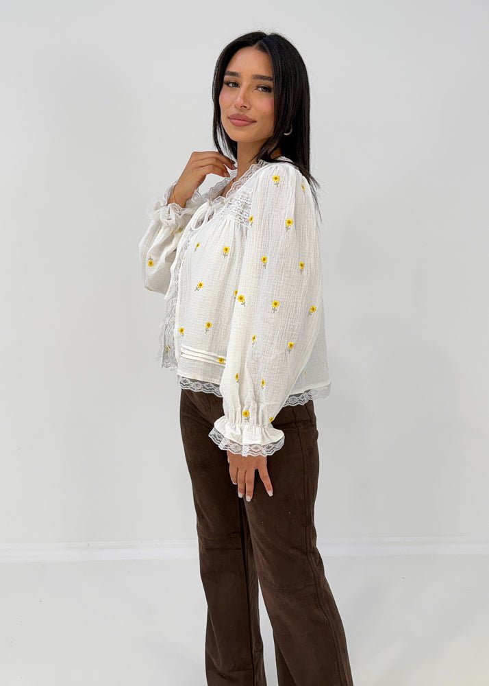 Bluse mit Stickereien - NAHA